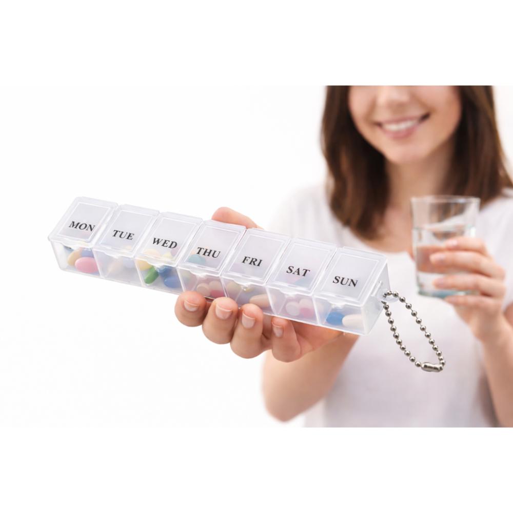 Pastillero Semanal Llavero Portátil 2pcs