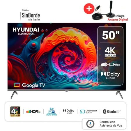 TELEVISOR HYUNDAI 50 HYLED5024G 4K UHD GOOGLE TV - Ant Digital