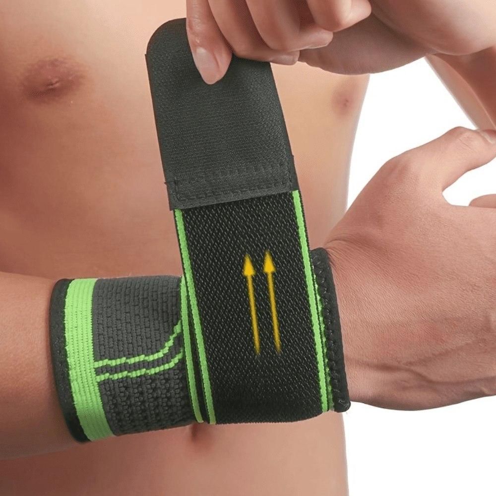 Muñequera Deportiva de Compresión con Banda Envolvente - Talla Estándar