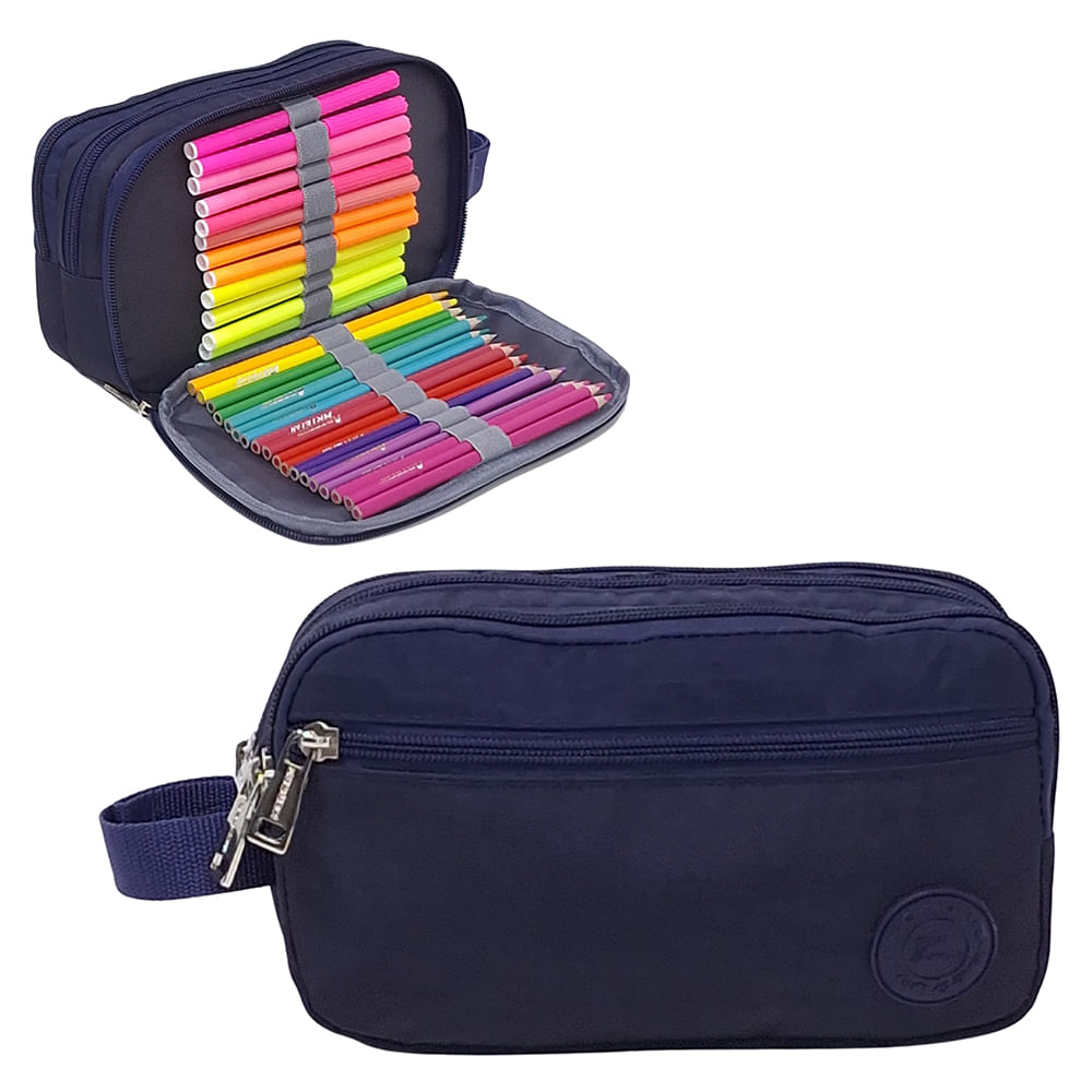 CARTUCHERA ORGANIZADORA KENGAR MODELO STAR - AZUL