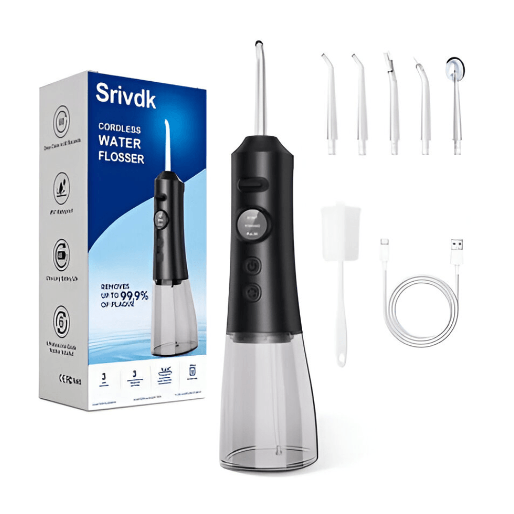 Irrigador Dental Eléctrico Portátil 6 Boquillas  Carga USB