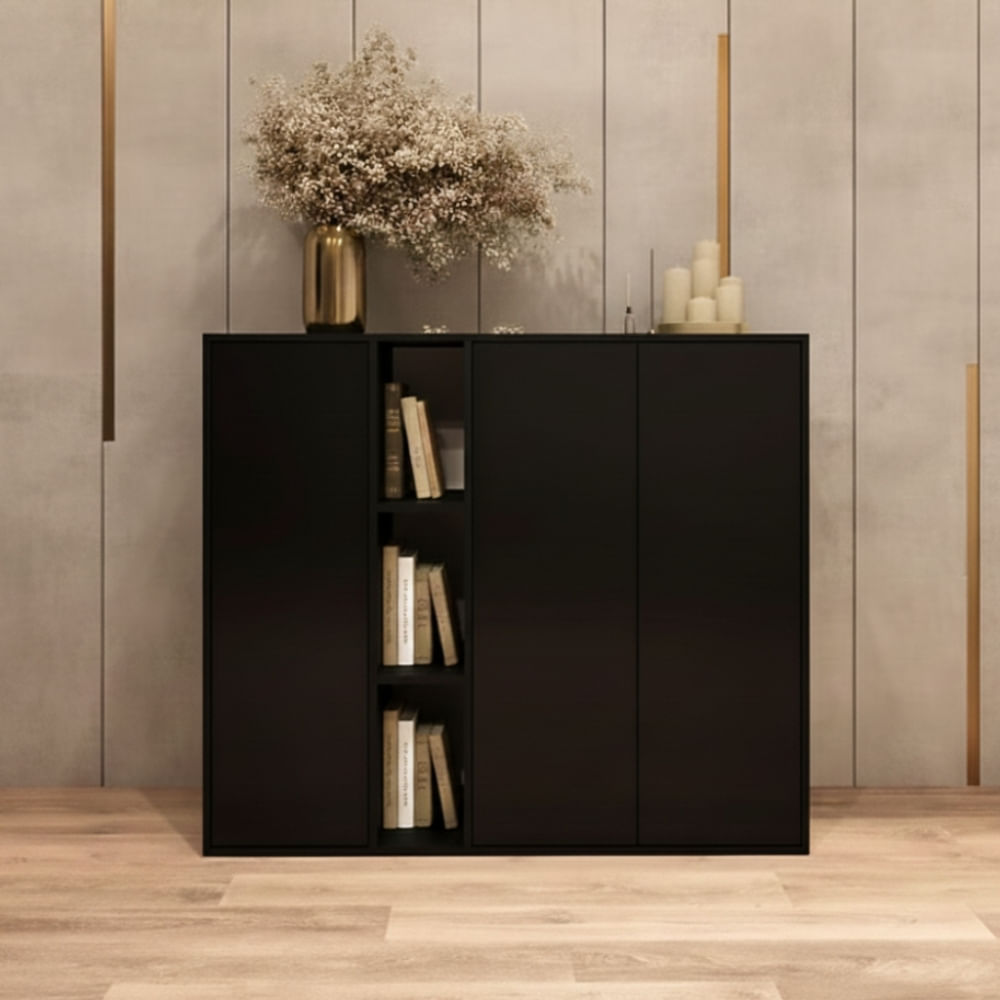 Aparador Jungla 3 puertas Negro | Masiva Home