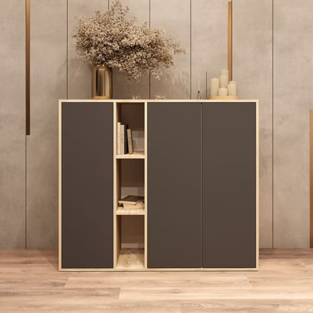 Aparador Jungla 3 puertas Plomo y marron | Masiva Home