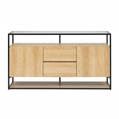 Aparador Irene 2 puertas Panela y negro | Masiva Home