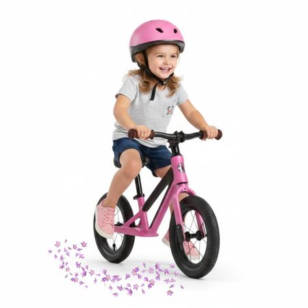Bicicleta de Equilibrio para Niños y Niñas sin Pedales Rosado