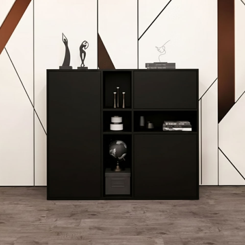 Aparador Palmer 3 puertas Negro | Masiva Home