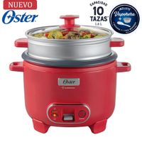 Olla Arrocera Oster 1.8L 3 en 1 Función de Sofrito Vaporera Rojo CKSTRC10DFPNK
