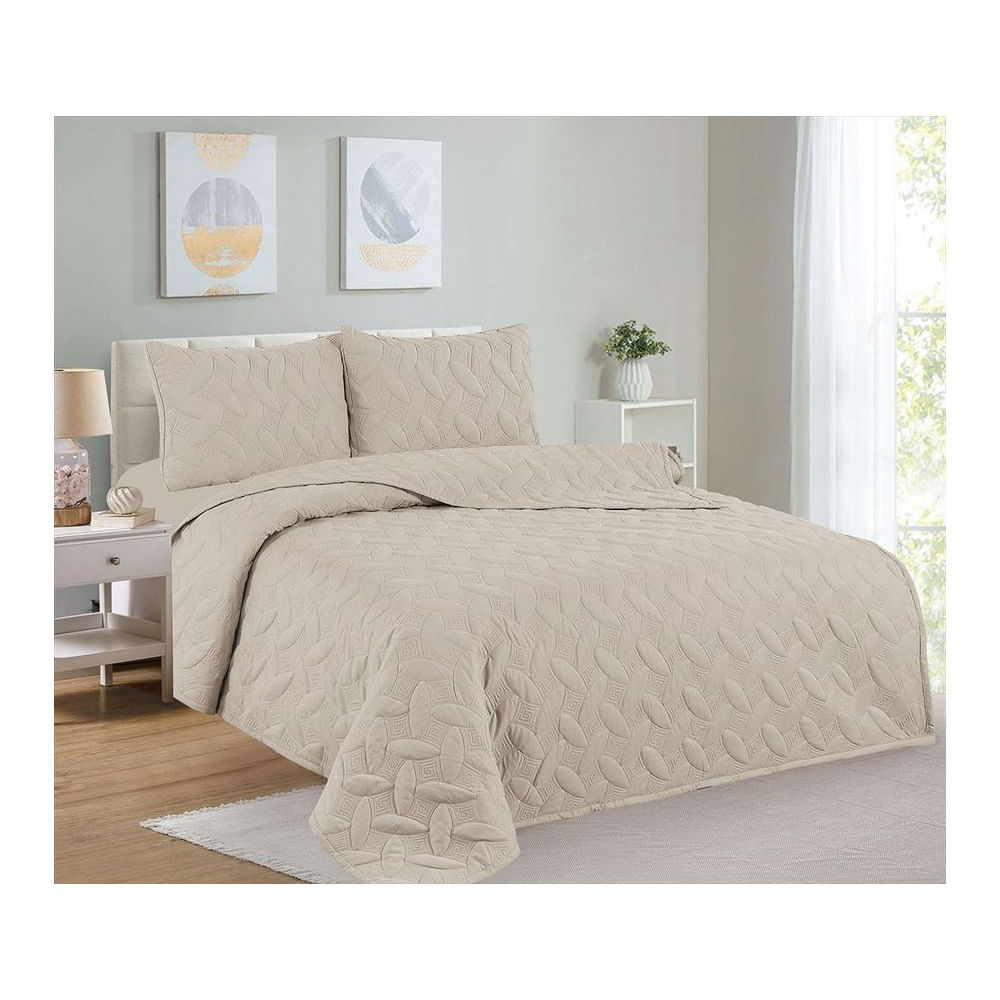 Cubrecama 1.5 Plaza + Juego de Sábanas 100% Algodón Multicolor