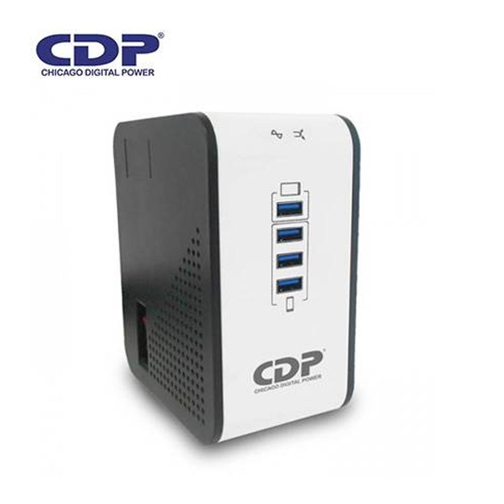 ESTABILIZADOR CDP R2CU-AVR1008I 1000VA 500W 8 SALIDAS 4 PUERTOS USB R2CU-AVR1008I
