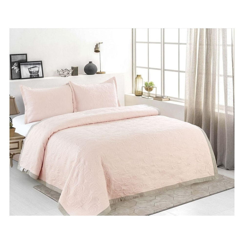 Cubrecama de Verano + Fundas de Almohada 100% Algodón 2 Plazas Multicolor