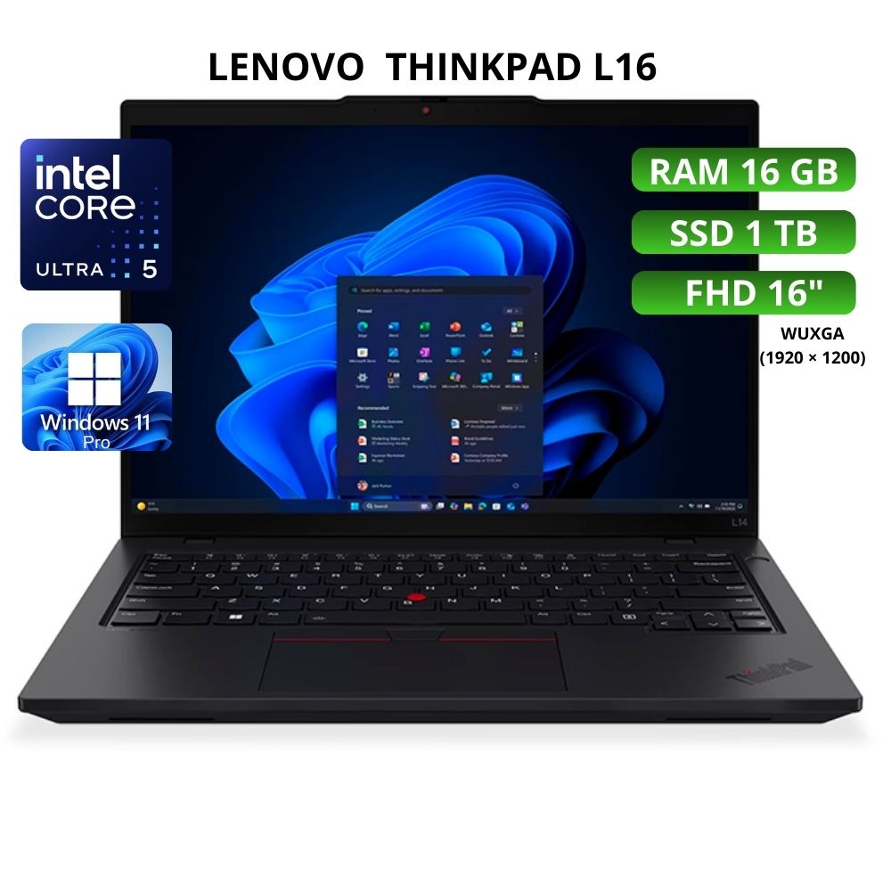 LAPTOP LENOVO THINKPAD L16 INTEL CORE U5 125U Ram 16GB SSD 1 TB-21L4001ALM
