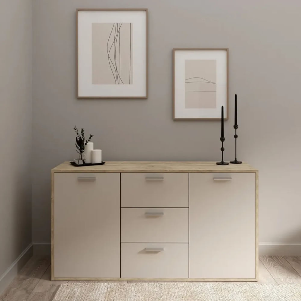 Cómoda Persa 3 cajones Beige y marron | Masiva Home