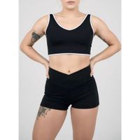 Short deportivo con pretina Cruzada para mujer