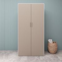 Armario Renato 2 puertas Taupe y blanco | Masiva Home