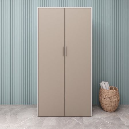 Armario Renato 2 puertas Taupe y blanco | Masiva Home