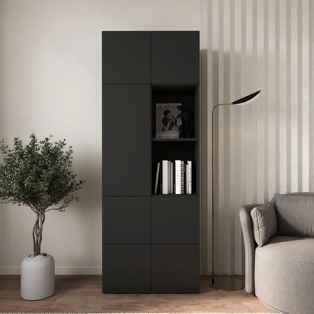 Armario Snow 7 puertas Negro | Masiva Home