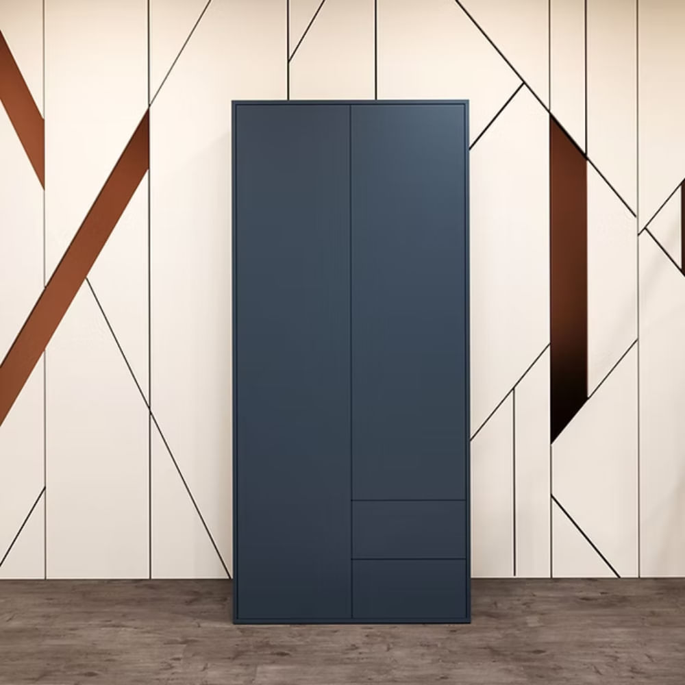 Armario Palmer 2 cajones Azul acero| Masiva Home