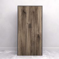 Armario Renato 2 puertas marron oscuro y plomo| Masiva Home