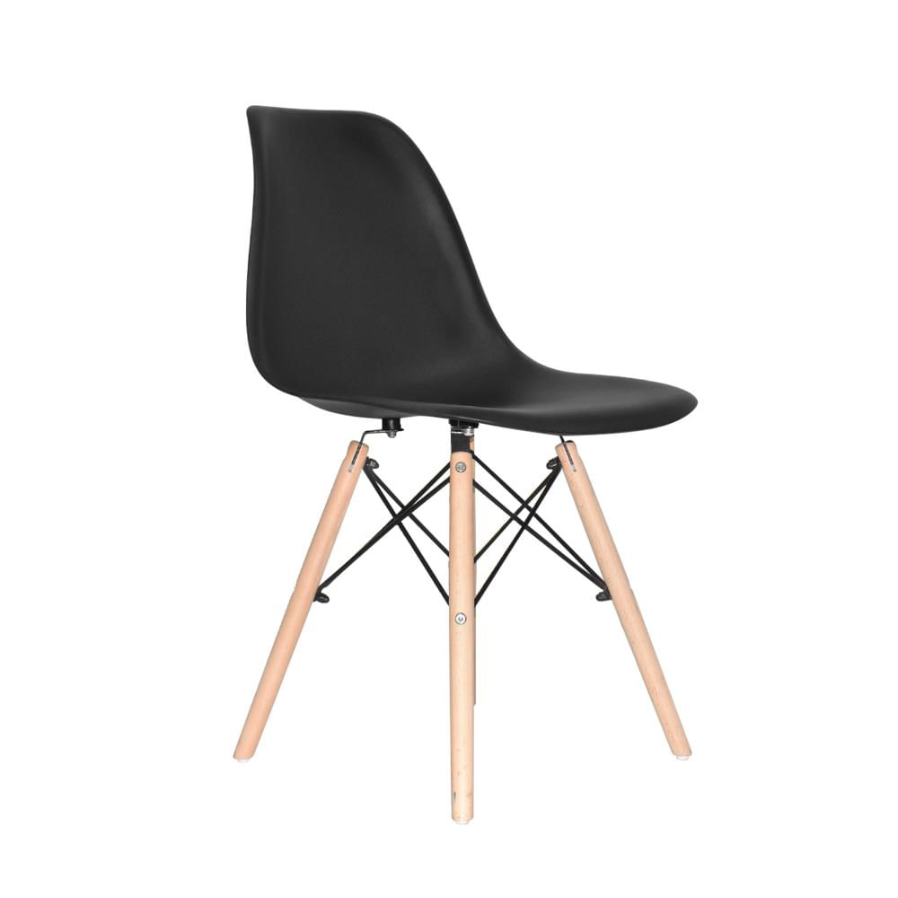 Silla De Comedor Diseño Eames Be Polipropileno Negro Ofideas