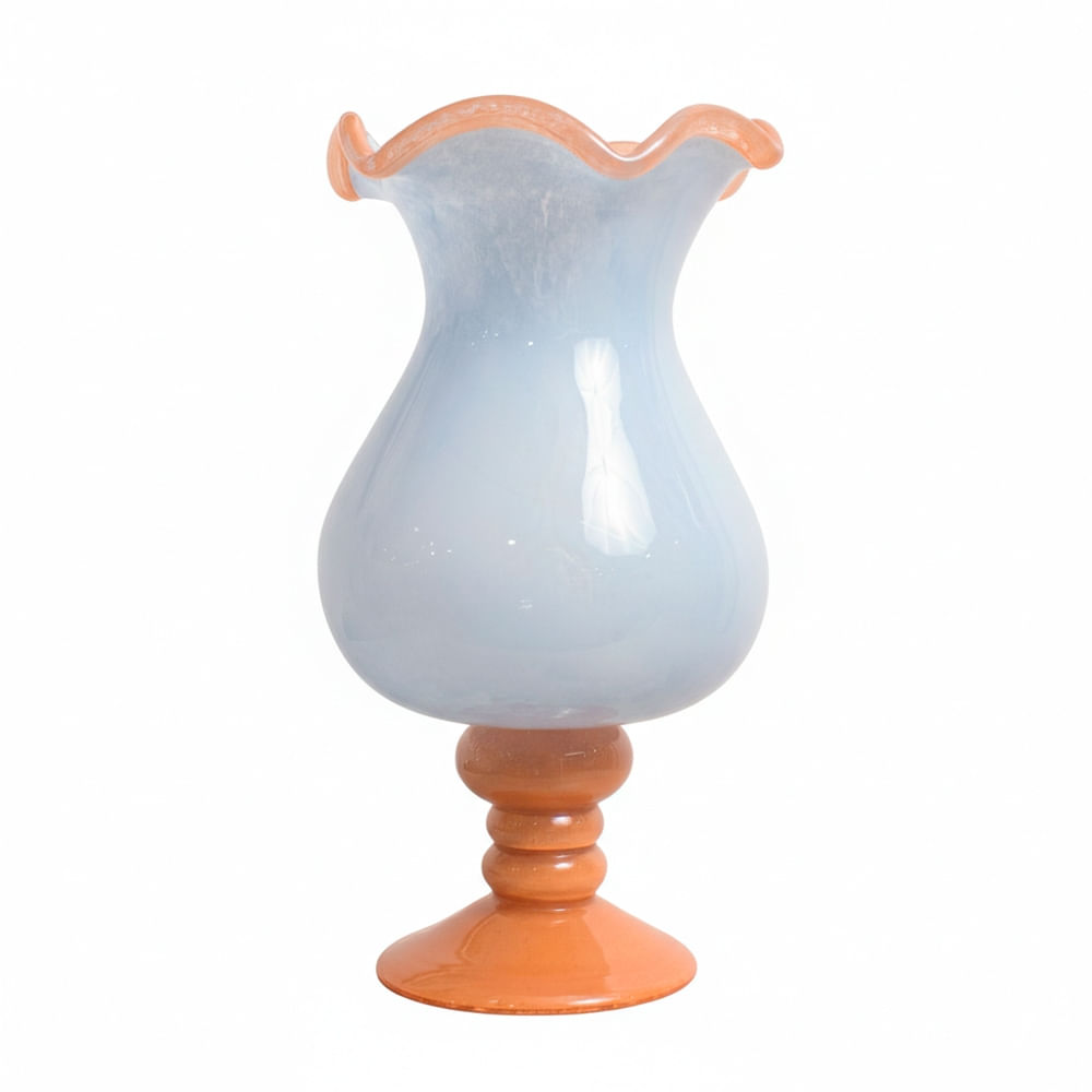 FLORERO CON BASE VIDRIO MURANO