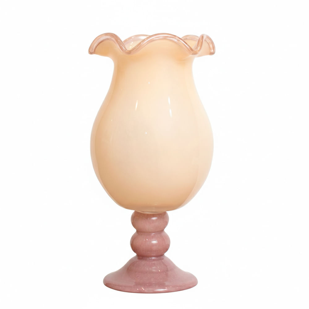 FLORERO CON BASE 31CM VIDRIO MURANO