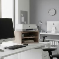 Módulo Organizador de mesa escritorio en melamina Macadamia