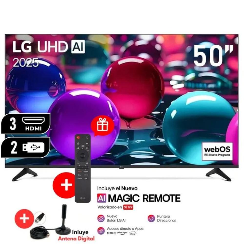 Televisor LG 50'' Ultra HD 4K AI ThinQ 50UA7300PSB 2025 - Control Magic - Antena Digital