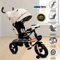 Triciclo Giratorio 3 en 1 SMART PREMIUM Bluetooth Beige