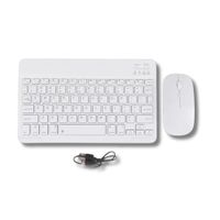 Teclado inalámbrico Bluetooth con Mouse Blanco