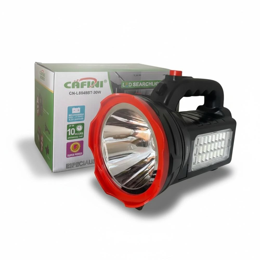Super Linterna LED Cafini 30W  Potencia Ultra Brillante   Lámpara Lateral Cob Y Carga AC