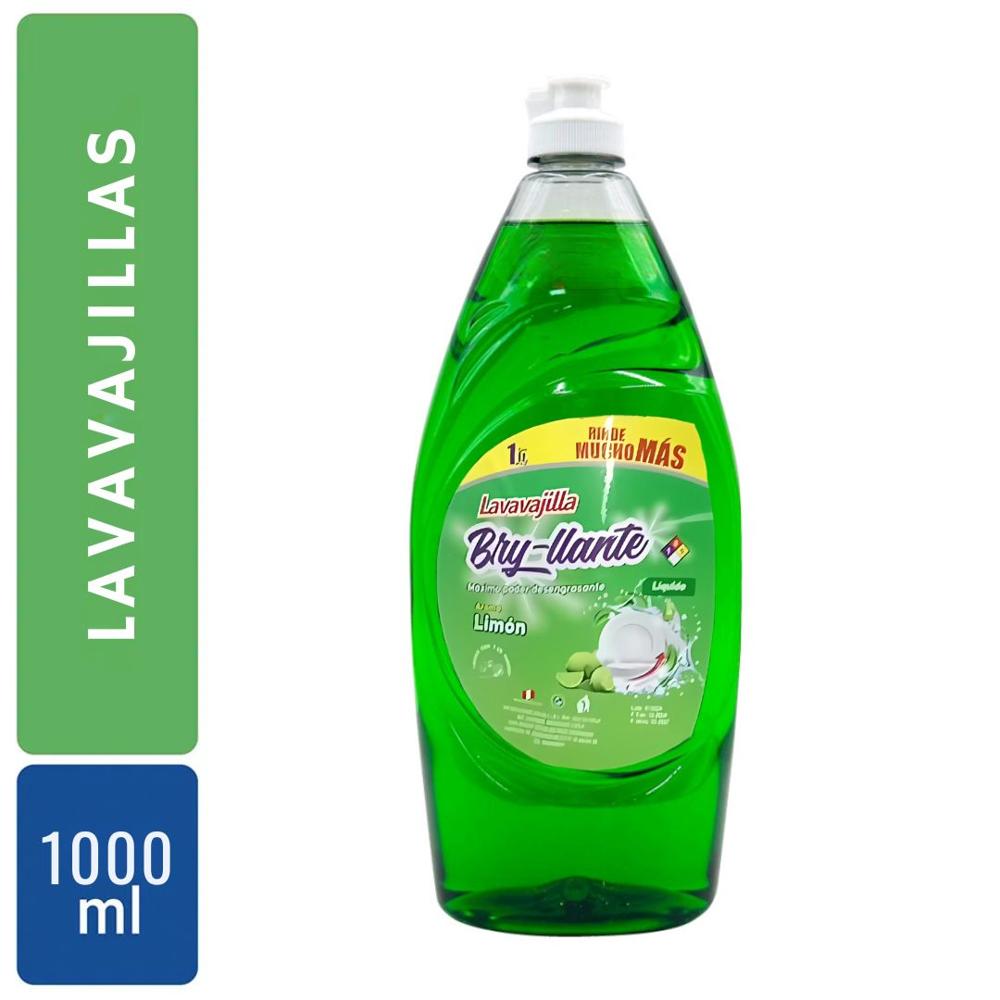 Lavavajilla Bryllante Desengrasante Aroma Limón 1L