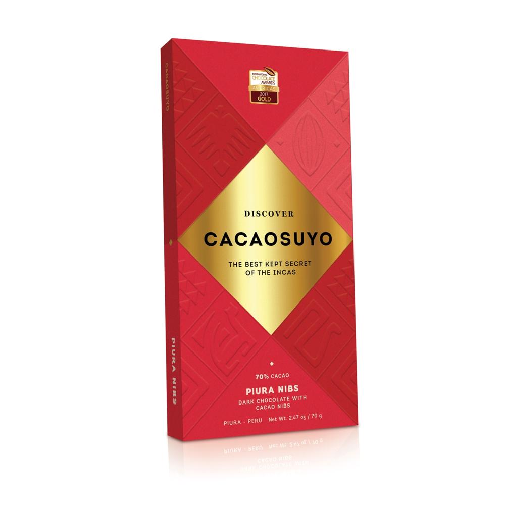 Chocolate Cacaosuyo Piura Nibs 70% Tableta 70 g