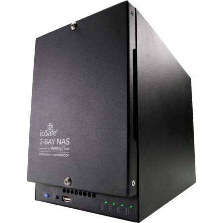 IoSafe 218 - Enclosure NAS de 2 Bahías con Protección Contra Fuego y Agua, Procesador Quad-Core, 2GB 1409649-REG