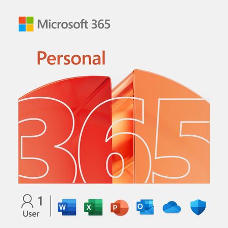 Microsoft 365 Personal: Licencia para 1 PC o Mac, 12 meses, incluye Word, Excel, Outlook, PowerPoint 1794165-REG