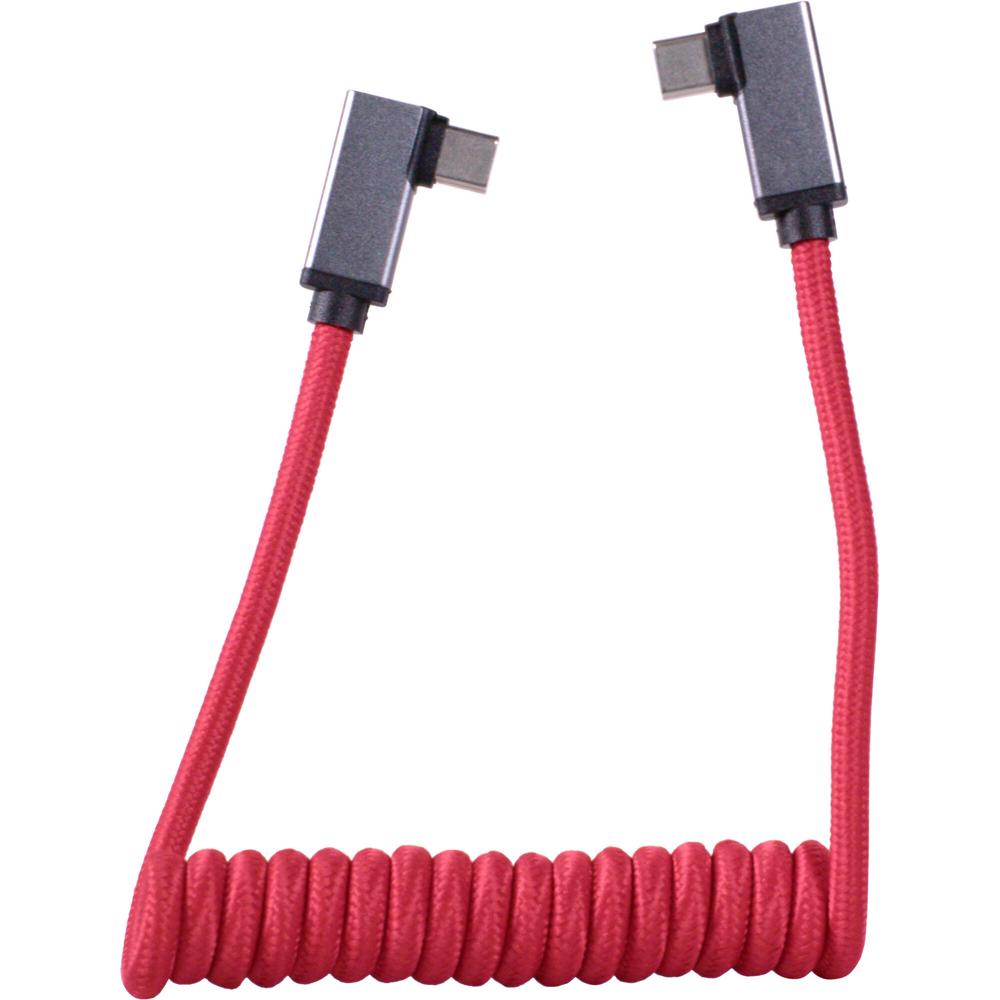 CABLE ANGULAR USB-C 3.1 GEN 2 BLACKHAWK (20 CM, ROJO) - CONECTORES DURADEROS, VELOCIDAD DE TRANSFERE