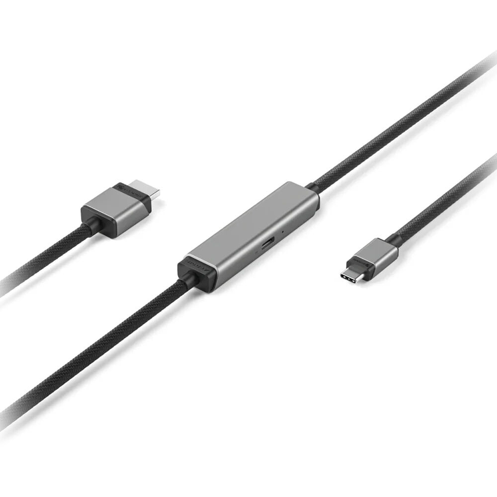 Cable ALOGIC Ultra USB-C Macho a HDMI Macho con Passthrough de Carga (3.3"", Gris Espacial) - Soporta