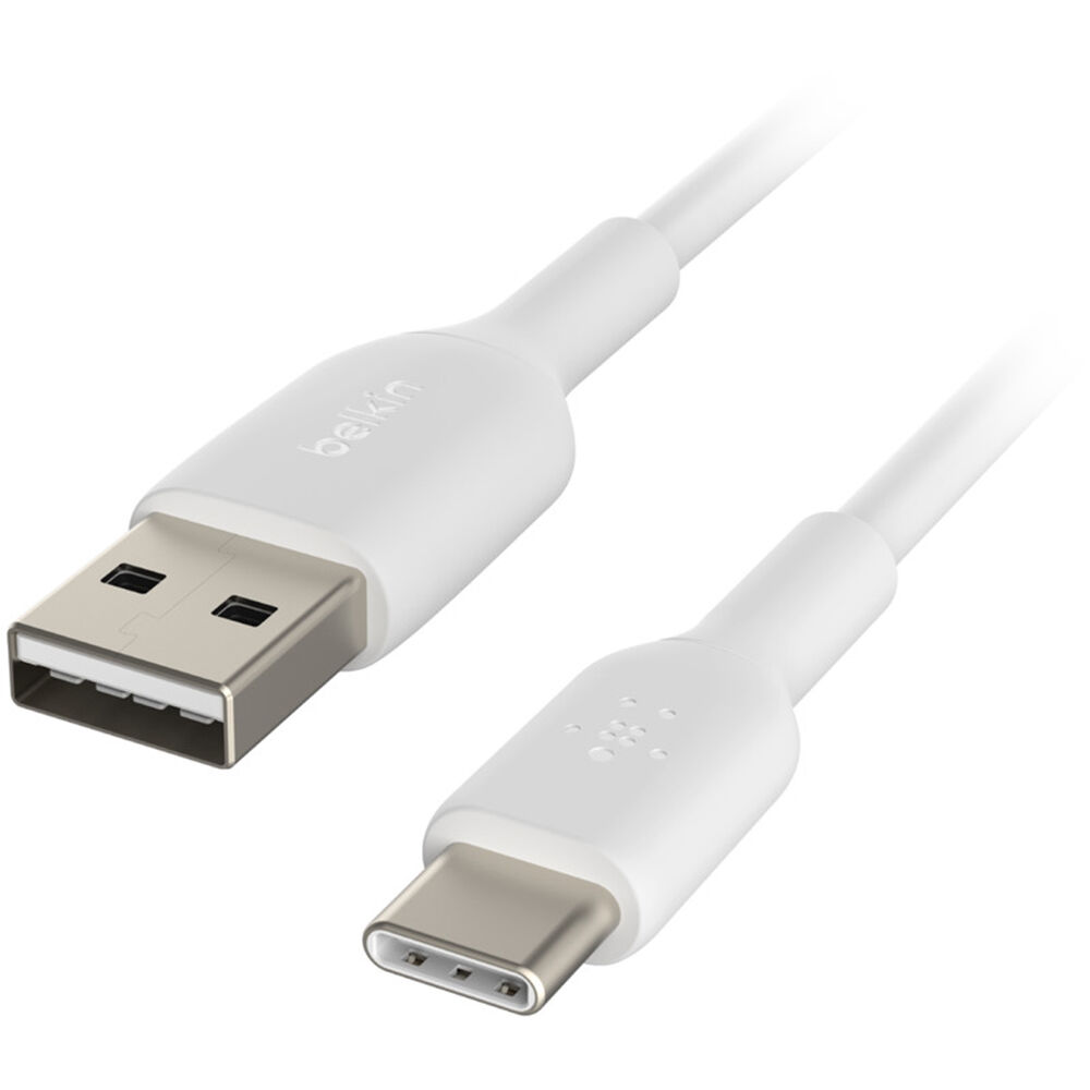 Cable Belkin Boost Charge USB Tipo A a C (3.3', Blanco) - Conexión USB Tipo A a C, Certificado USB I