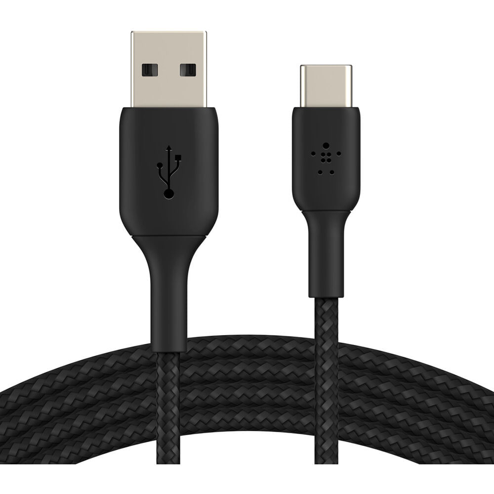 Cable Belkin BoostCharge Trenzado Lightning a USB-A (6.6', Negro) - Conector USB-A Macho, Conector L