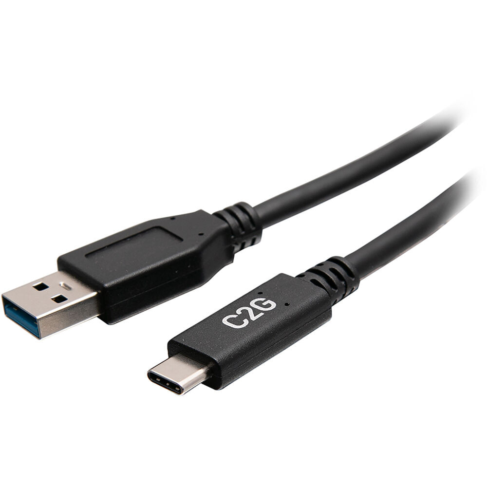 C2G Cable USB 3.2 Gen 1 Tipo-C a Tipo-A Macho (1.5') - Conector Tipo-C Macho y Conector Tipo-A Macho