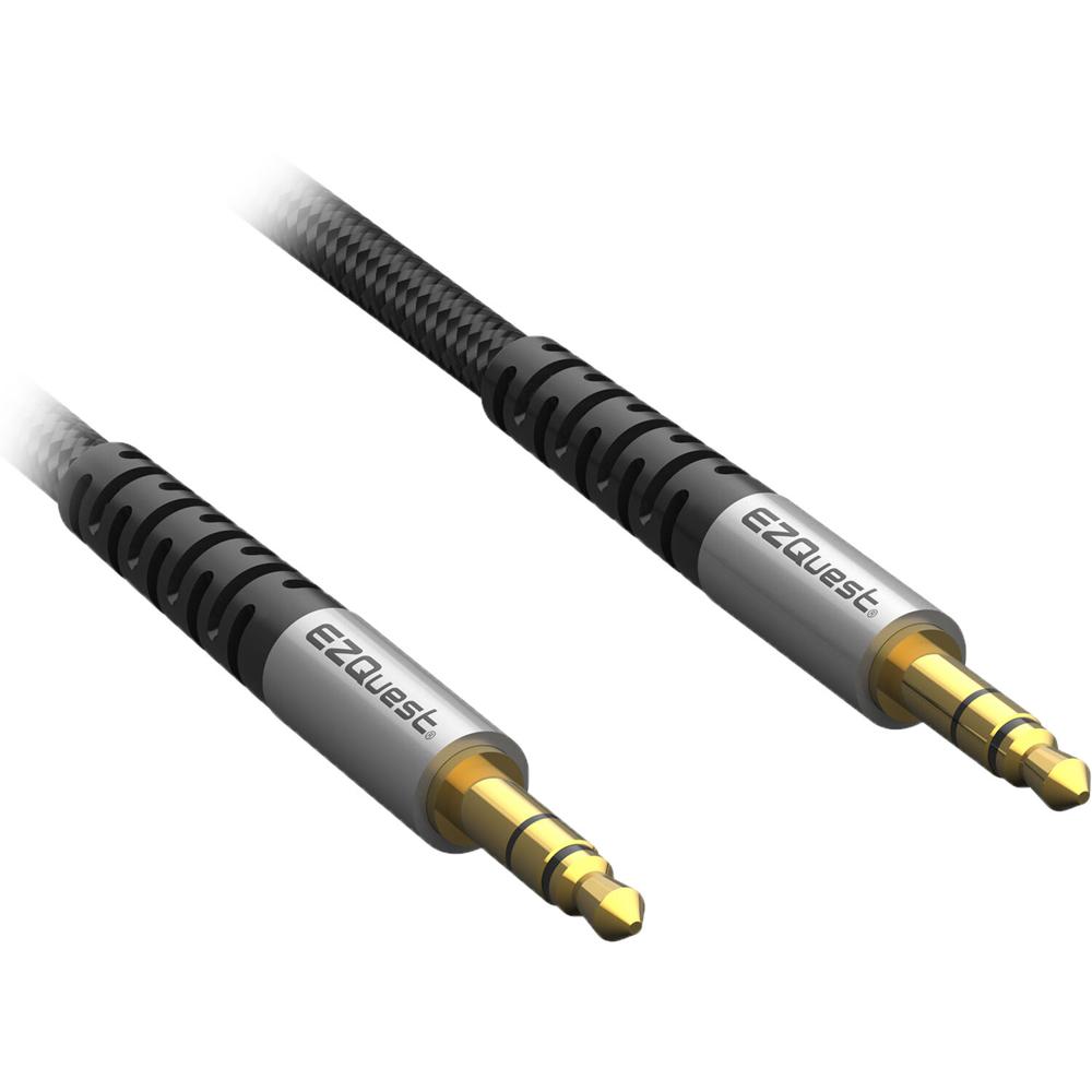 EZQuest DuraGuard Cable de Audio Estéreo TRS 3.5mm Macho a Macho (6.5') - Refuerzo de Kevlar, Conect