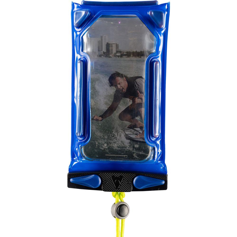 Funda Acuática Flotante Impermeable para Smartphone Aquapac Max Impact (Azul/Negro) - 100% Impermeab