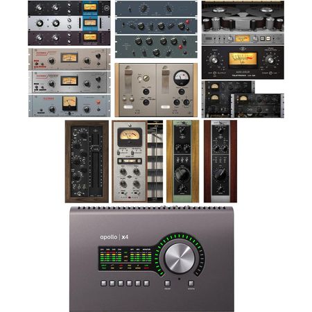 Interfaz de Audio Universal Audio Apollo x4 Heritage Edition Thunderbolt 3 con DSP UAD para Músicos, 1608867-REG