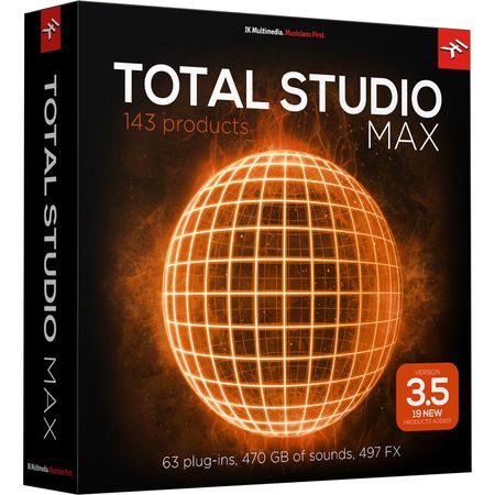 IK Multimedia Total Studio 3.5 MAX: Suite Integral de Producción Musical con Más de 470GB de Sonidos 1734906-REG