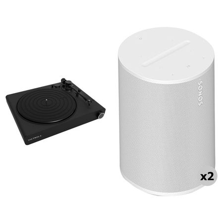 Tocadiscos Victrola Stream Onyx con Kit de Altavoces Sonos ERA 100 Blancos - Reproduce Vinilos 33 1/ 1793403-REG