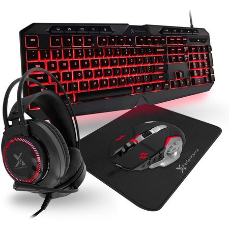 X9 Performance 4-in-1 Gaming Bundle with Keyboard, Mouse, Headset and Mousepad 1717867-REG