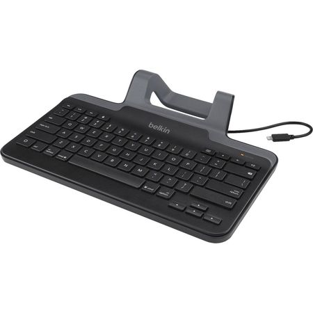 Teclado con Cable Belkin para Tableta con Soporte (Conector Lightning) - Compatible con iPad 4, iPad 1133420-REG