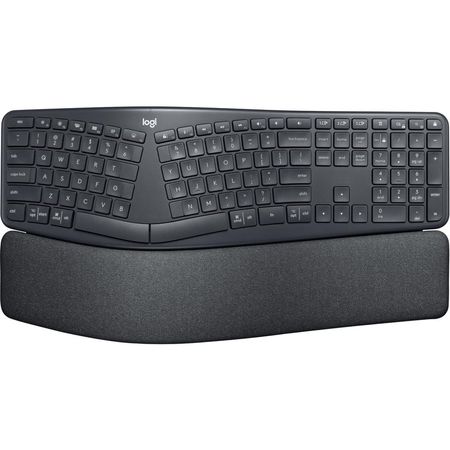 Teclado Ergonómico Inalámbrico Logitech ERGO K860 con Conexión Bluetooth 5.0, Reposamuñecas Ajustabl 1540505-REG