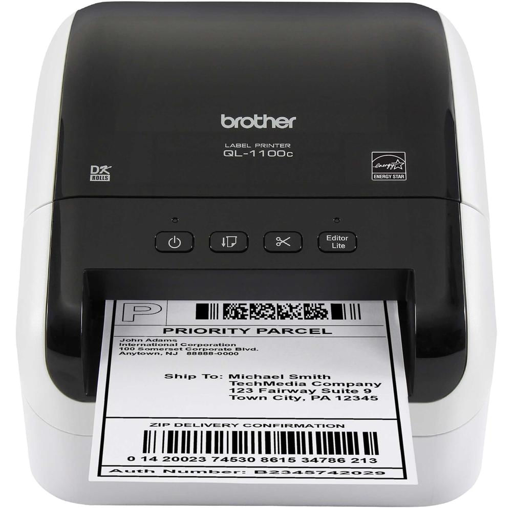 Impresora de Etiquetas Profesional Brother QL-1100C - Conexión USB, Imprime Etiquetas de Hasta 4"" de