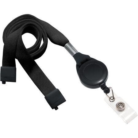 Lanyard Breakaway Tubular Plano BRADY PEOPLE ID con Carrete Ranurado y Correa de Vinilo Transparente 1724431-REG