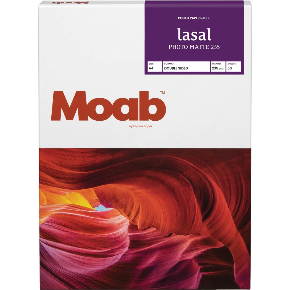 Moab Lasal Photo Matte 235 (A4, 50 Hojas) - Papel Libre de Ácido y Lignina, Doble Cara, Blanco Brill